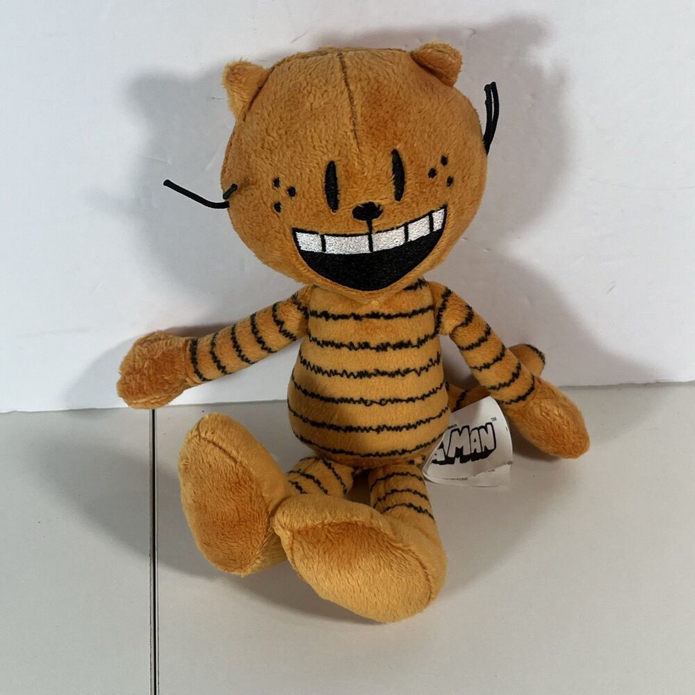 Dreamworks Jakks Pacific Dog Man Smiling Petey Orange Cat 10" Stuffed Plush 2025